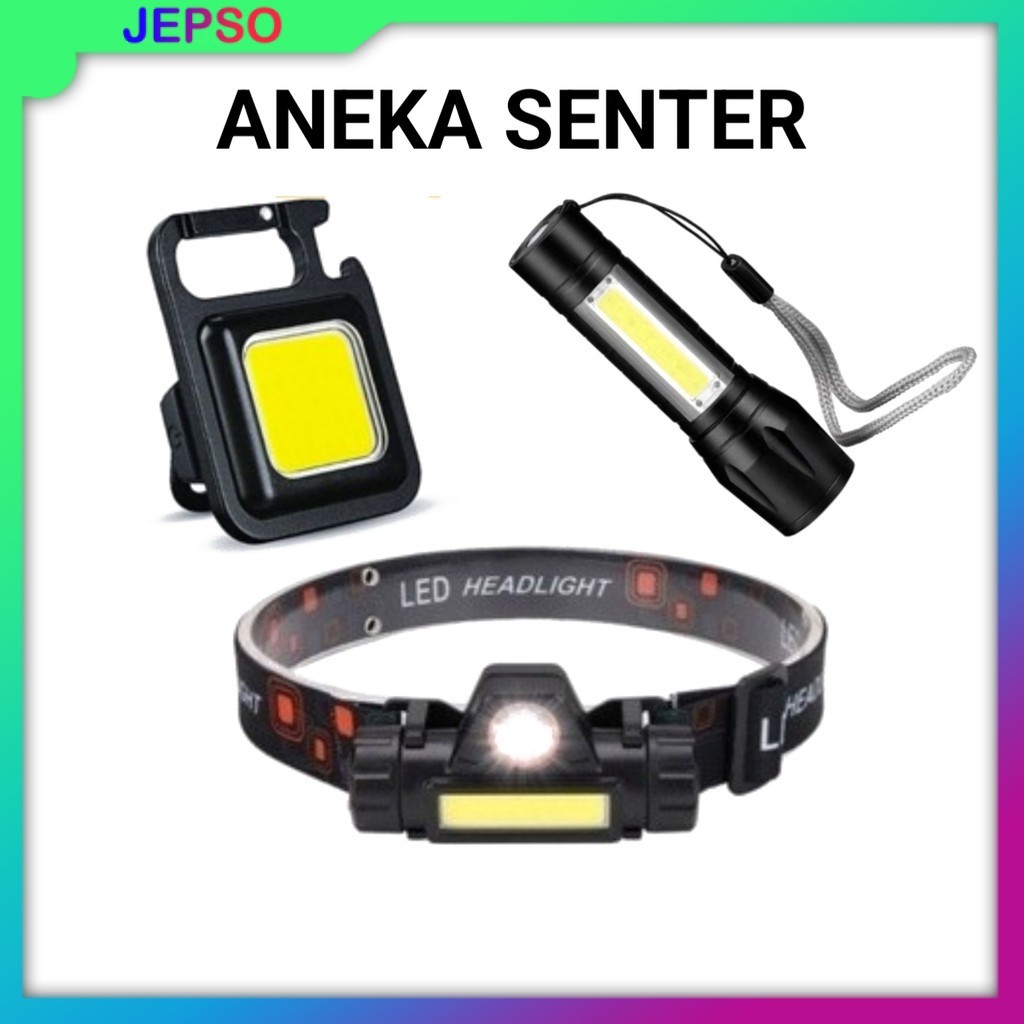 Senter Kepala Outdoor LED USB Headlight Rechargeable SENTER KEPALA SENTER GENGGAM CENTER SWAT MINI L