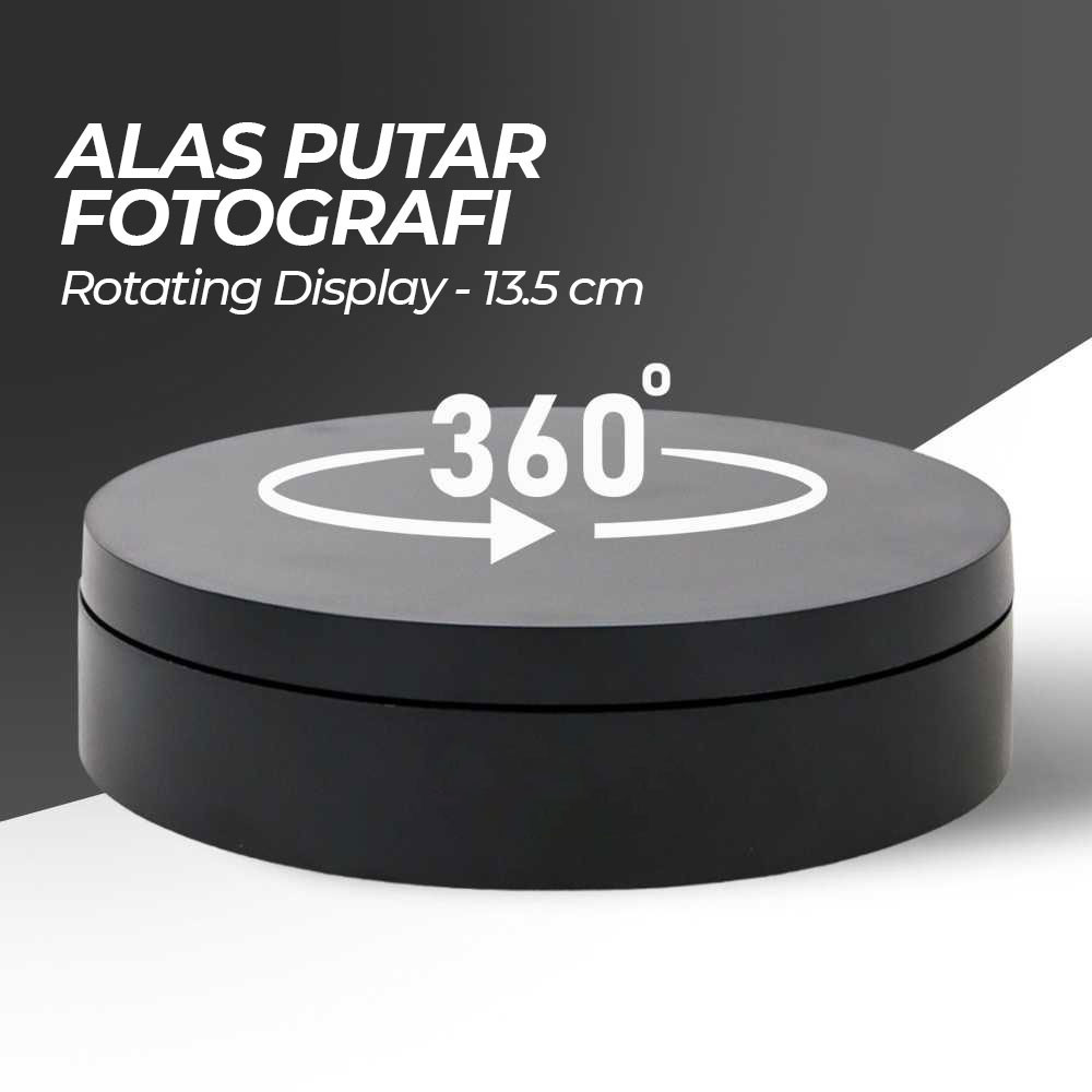 

FOLETO Alas Putar Fotografi Rotating Display Matte Base with Remote 13.5cm - QM0104710 TERLARIS