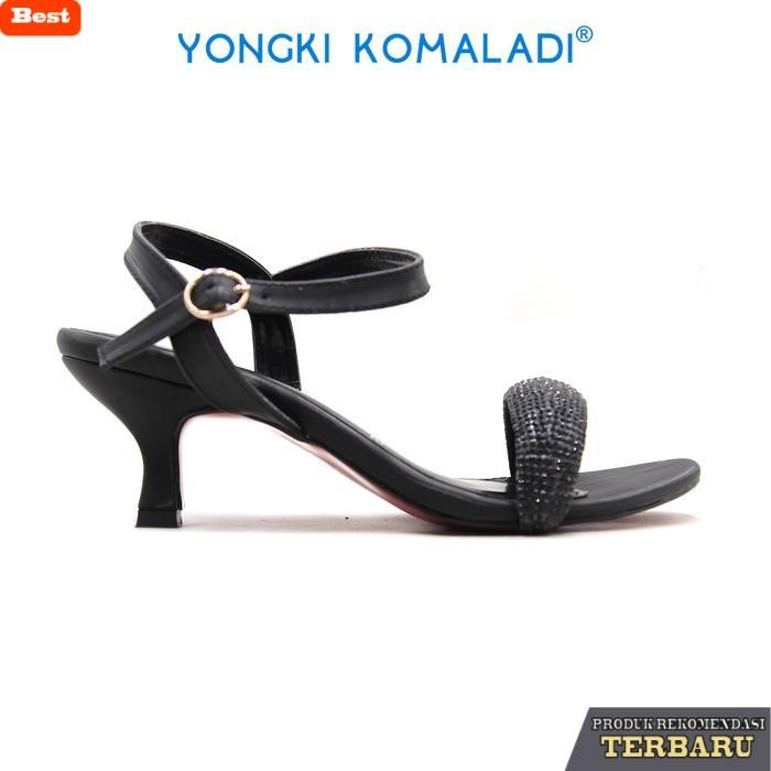 sandal wanita trend sekarang [ ORIGINAL ] YONGKI KOMALADI HEELS OL-YSL7052-22 LADIES Hitam Wanita Sa