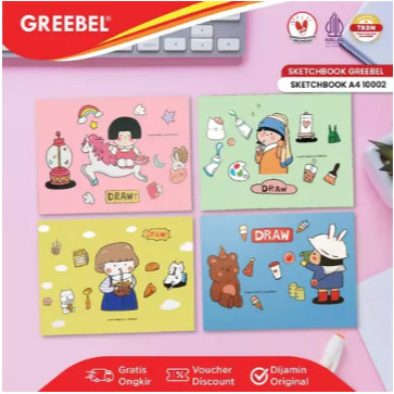 

Greebel Sketch Book A4 10002 / PCS - Sketch Book Greebel - Buku Gambar Greebel