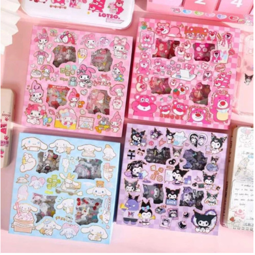 

Sticker Box Sanrio - Mario Boss - Happydoll - Capybara - Isi 100PCS