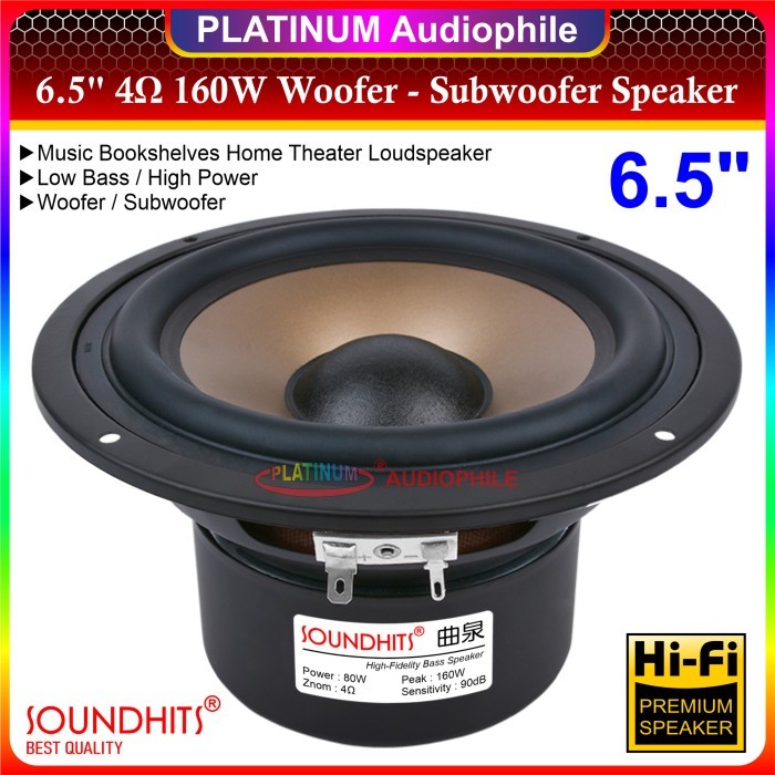 JP99 Speaker 6.5 Inch Subwoofer Woofer Bass 4 ohm 160 Watt 6.5 Hifi Premium