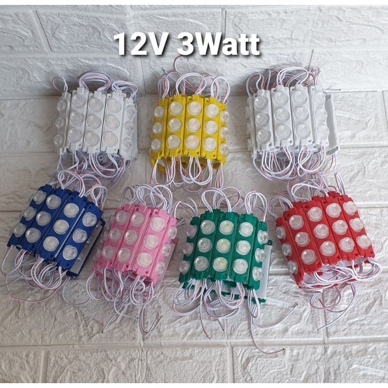 Lampu LED Module 12V 3 Watt  LED Modul 3 Mata Besar