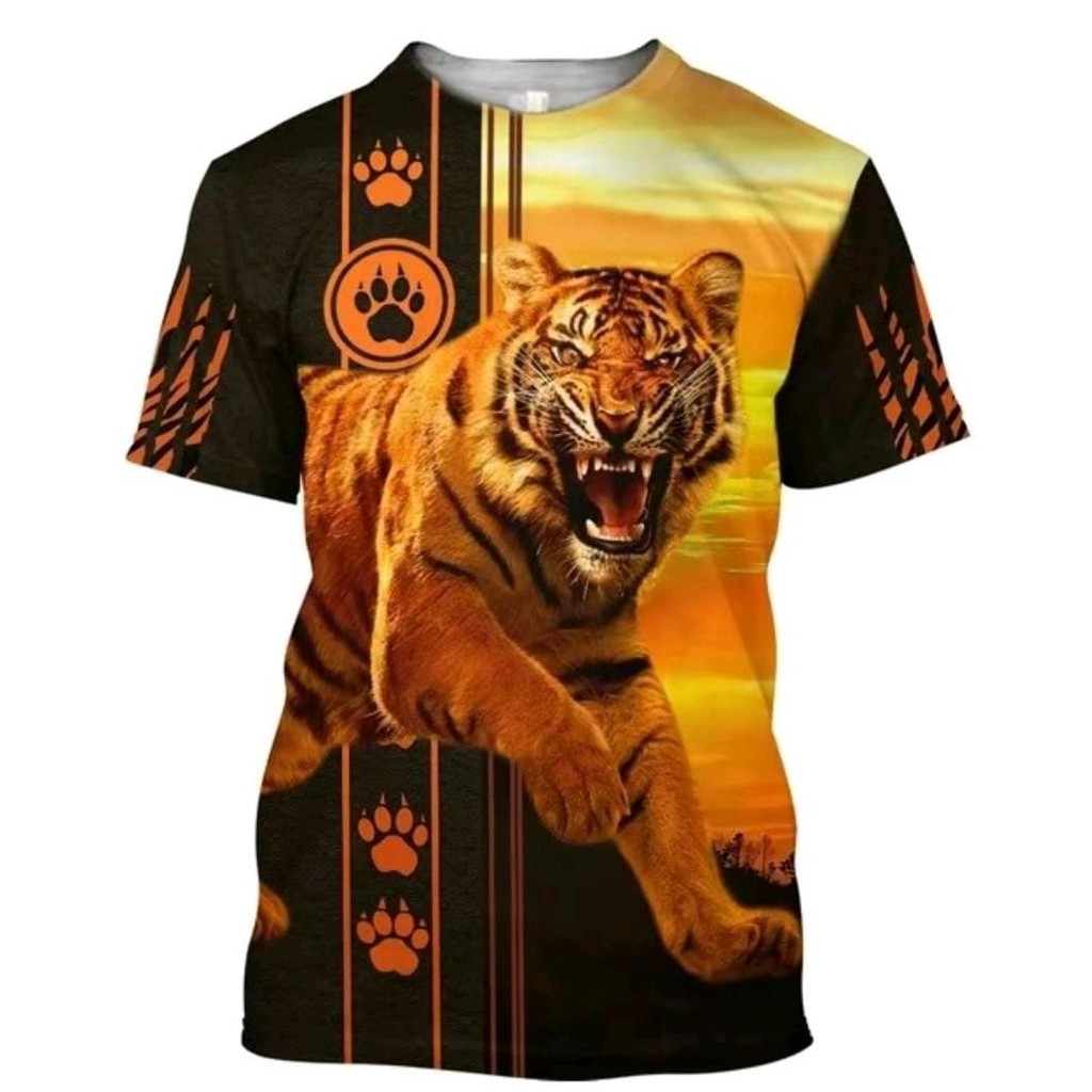 Kaos Lion King Full Print Dri Fit Unisex Crew Neck Baju Pendek Keren Polyester Lembut Nyaman Crewnec