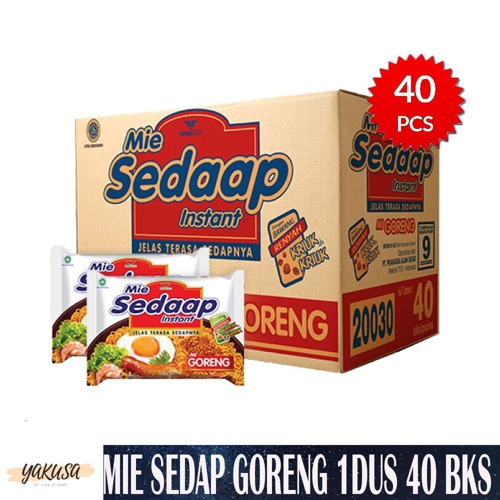 

MIE SEDAAP GORENG 1 DUS ISI 40 BUNGKUS / MIE SEDAP / MI