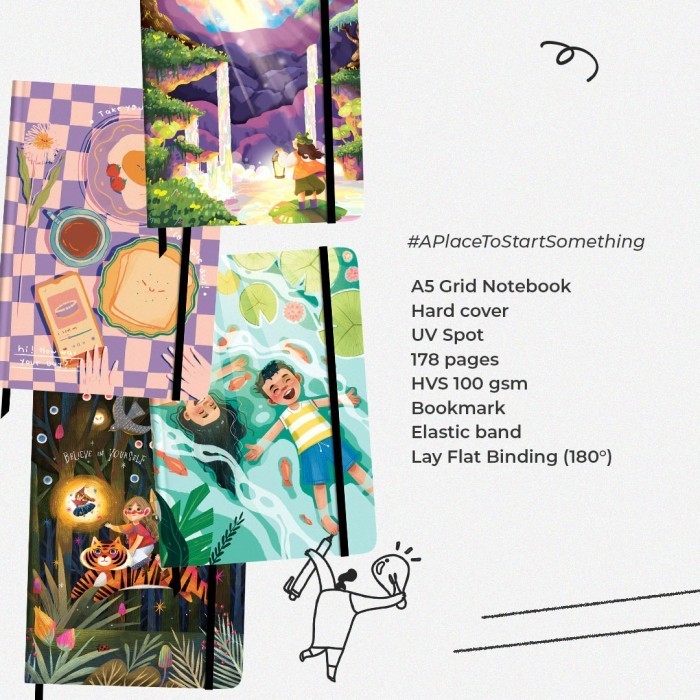 

Bubu and Friends" Grid Notebook Journal A5 - LIFE PLAN JOURNAL