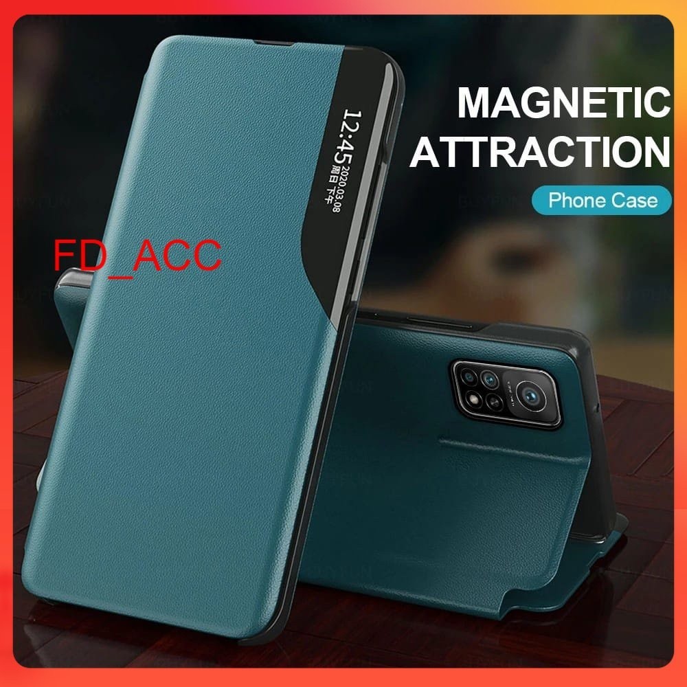 [ Xiaomi Redmi 9A / 9C / 10A / 10C / 12 4G / Poco X5 ] Bracket Cover Window Smart View PU Leather Ma