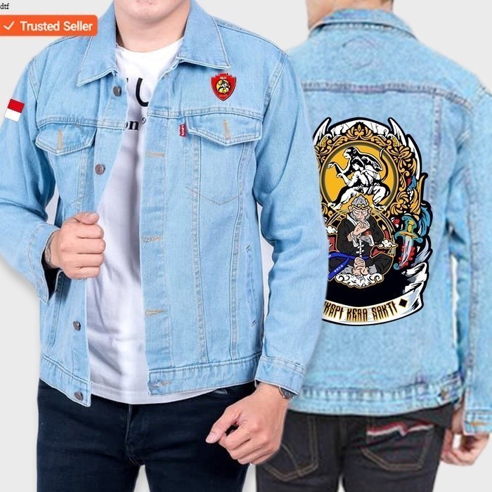 JAKET IKSPI KERA SAKTI JEANS / JAKET SABLON / JAKET DENIM / SIZE M L XL