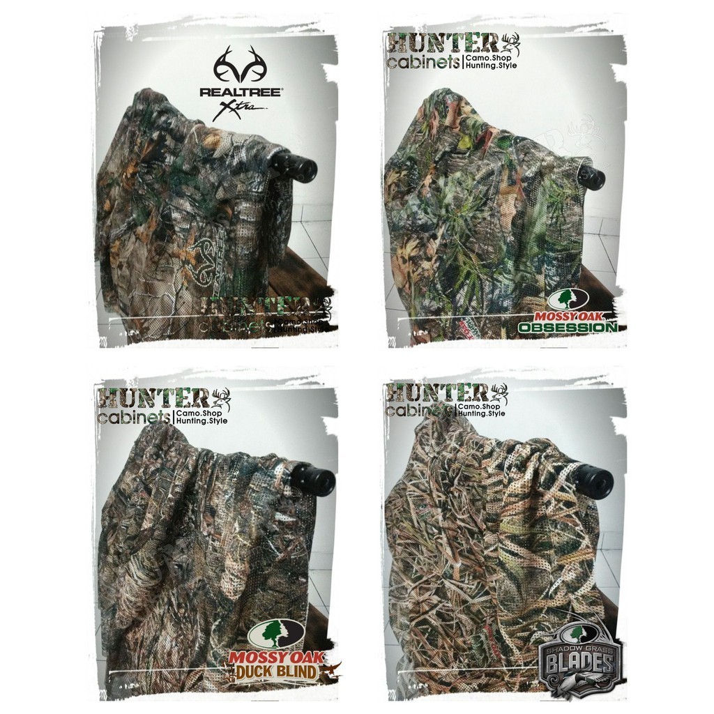 JARING SELIMUT KAIN CAMO SHEMAGH MOSSY OAK REALTREE LORENG PERBAKIN / JARING CAMONET MILITARY KAMUFL