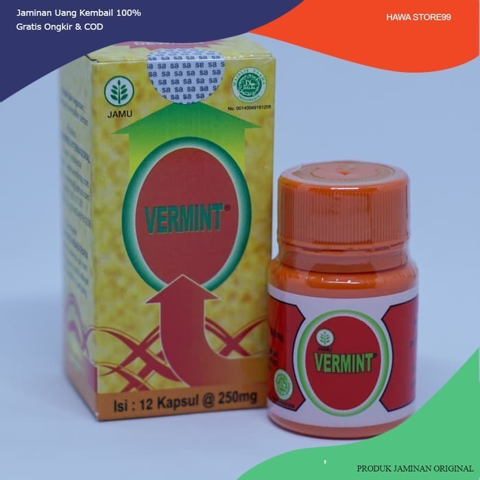 

vermint vermin obat untuk typus tipes isi 12 kapsul