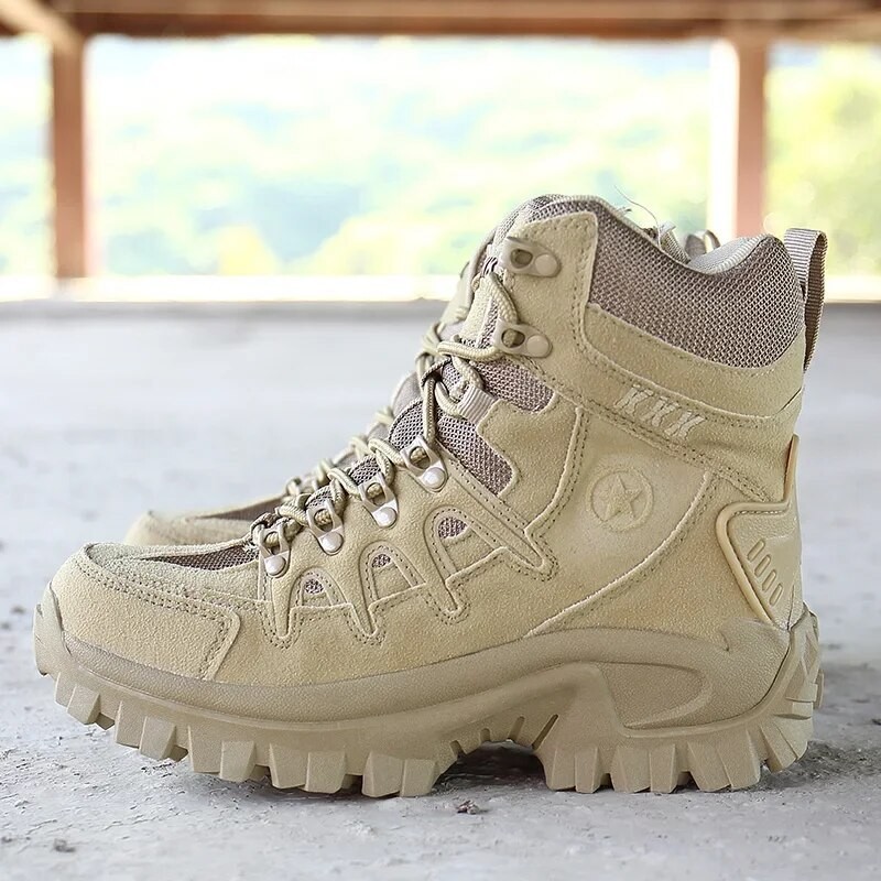 2023 Winter Men Military Boots Combat Men's Ankle Boots Tactical Large Military Boots Men's Work Saf