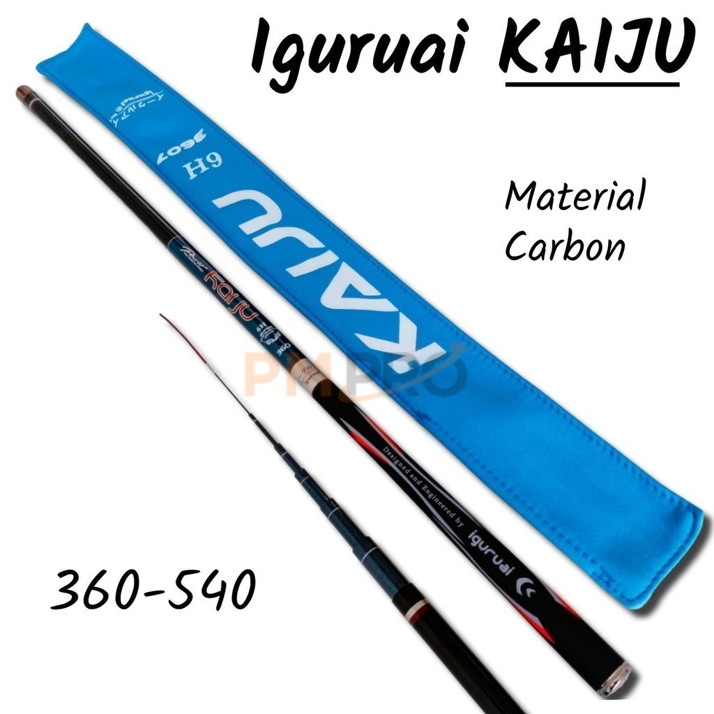 Iguruai Kaiju 360 450 540 Action 6h Joran Tegek Ruas Panjang Bahan Carbon Rod High Sensitive Desigh 