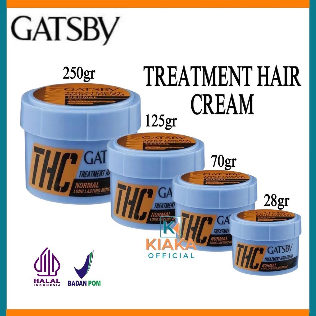 MINYAK RAMBUT PRIA GATSBY THC NORMAL TREATMENT HAIR CREAM BIRU