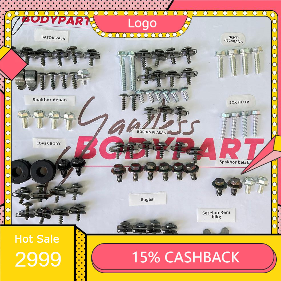 Baut Mio Motor/ Baut Body Motor Mio Smile Mio sporty/Baut Lengkap Mio Sporty / Mio Smile Mio Lama Fu