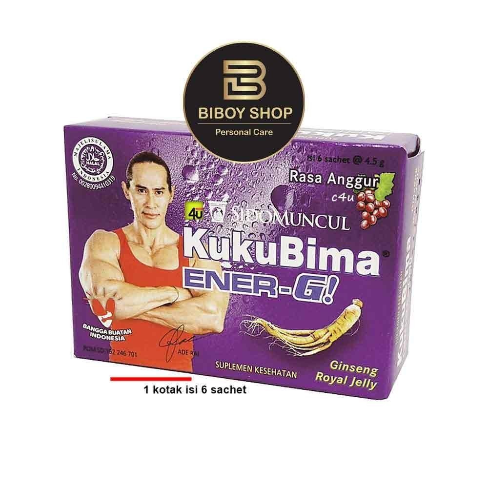 

KUKUBIMA ENER-G 1 BOX ISI 6 SACHET X 4.5GR - SUPLEMEN KESEHETAN - RASA ANGGUR Biboy_Shop