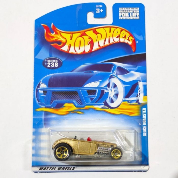 Hot Wheels Error Tampo Deuce Roadster emas 2001