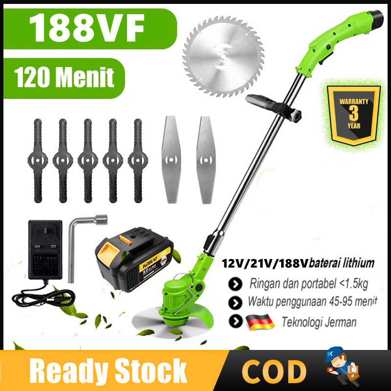 Kualitas Tinggi 188V Mesin Potong Rumput Pemotong Rumput Pemangkas Rumput Nirkabel Pemotong Rumput L