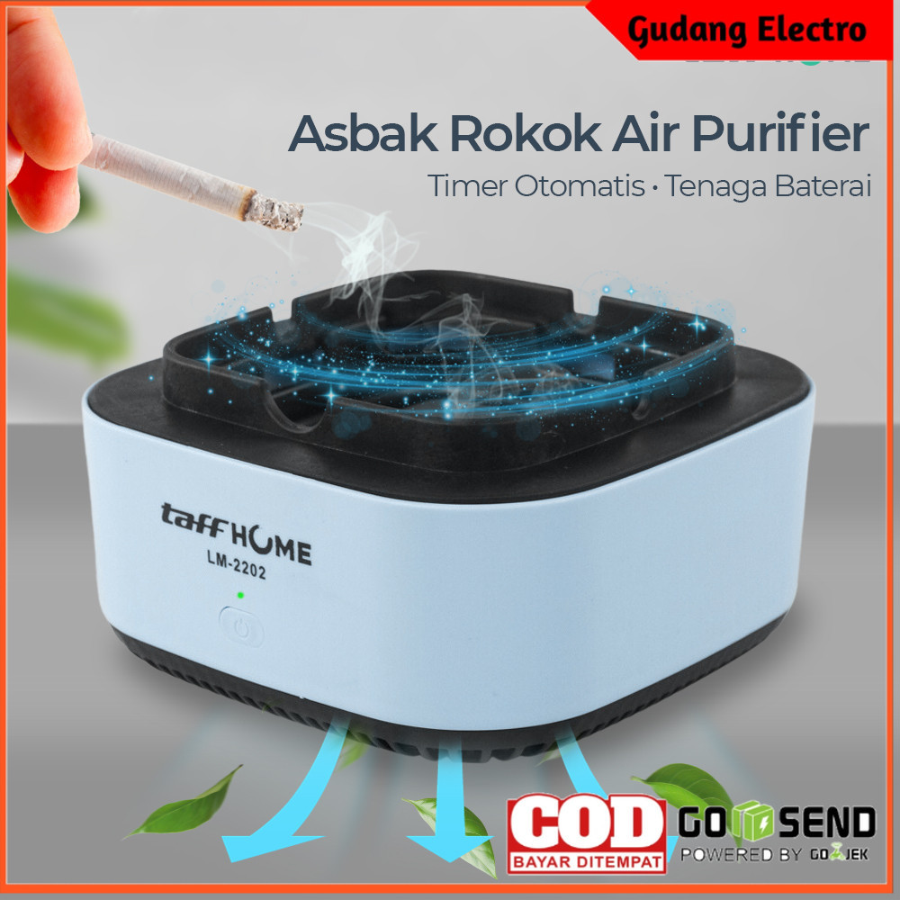 TaffHOME Asbak Rokok Air Purifier Filter Cigar Ashtray - LM-2202 - Blue - 7RHAR2BL