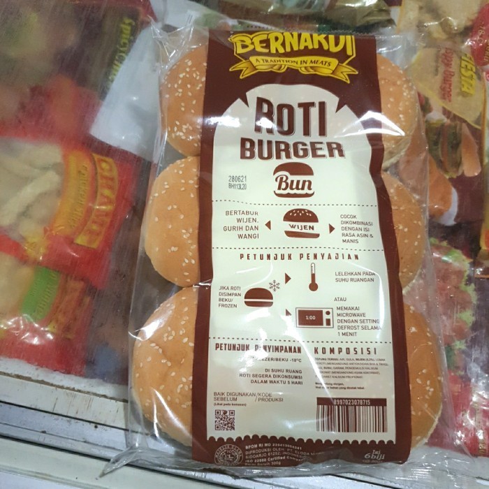 

Roti Burger / Burger Bun Wijen Bernardi