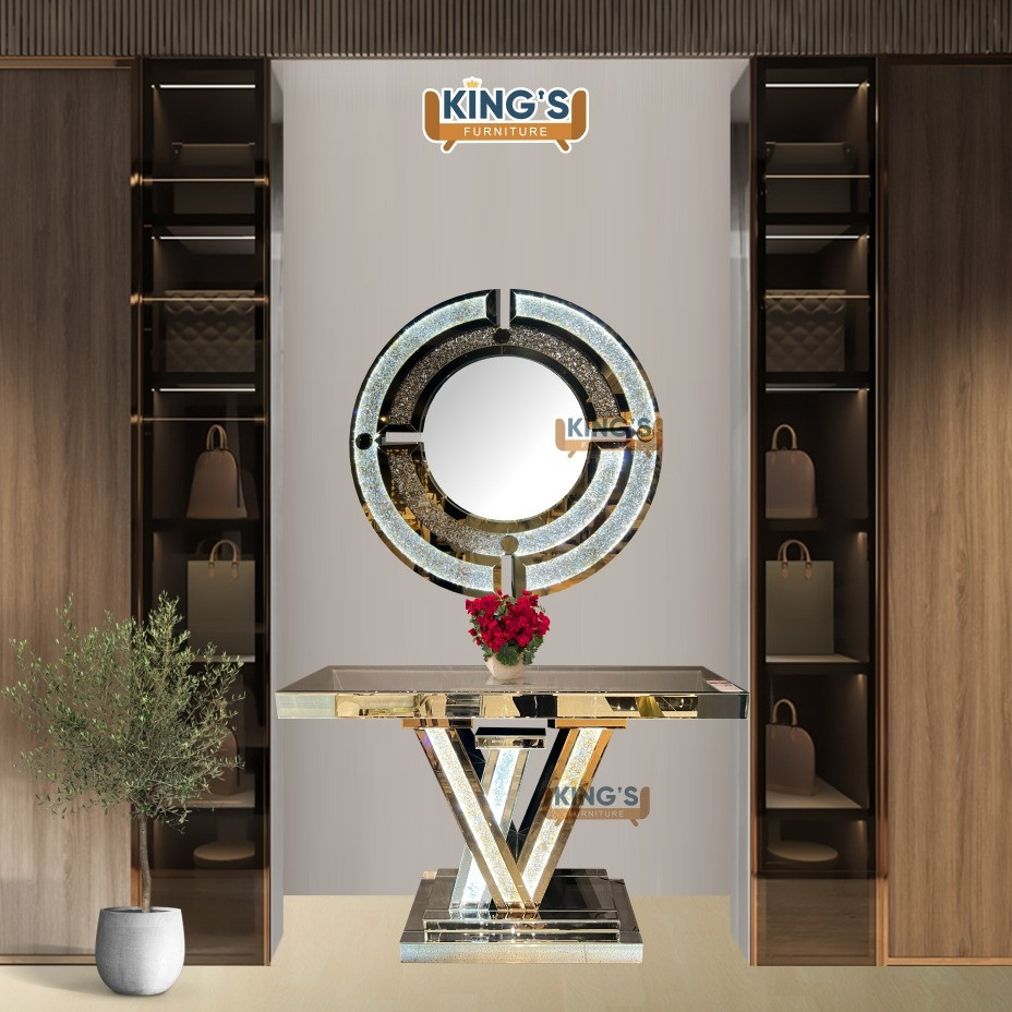 CERMIN PRASMANAN SET IMPORT - MIRROR - CONSOLE TABLE - CERMIN IMPOR - HIASAN DINDING - KACA HIAS - D