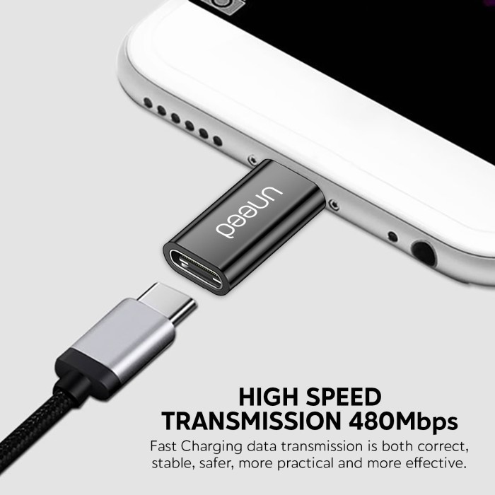 UNEED USB Type C to   Lightning Converter - UAT02Ci