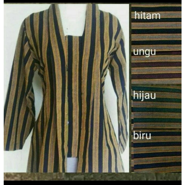 LURIK JAWA PAKAIAN ADAT TRADISIONAL KHAS JAWA SOLO JOGJA KEBAYA LURIK KUTUBARU CEWE PEREMPUAN WANITA