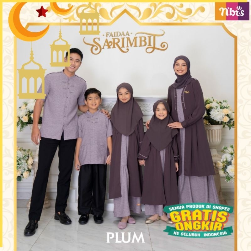 SARIMBIT NIBRAS 2023 FAIDAA PLUM SERAGAM KELUARGA FAMILY SERIES GAMIS IBU ANAK GIRL DRESS BAJU BUSAN