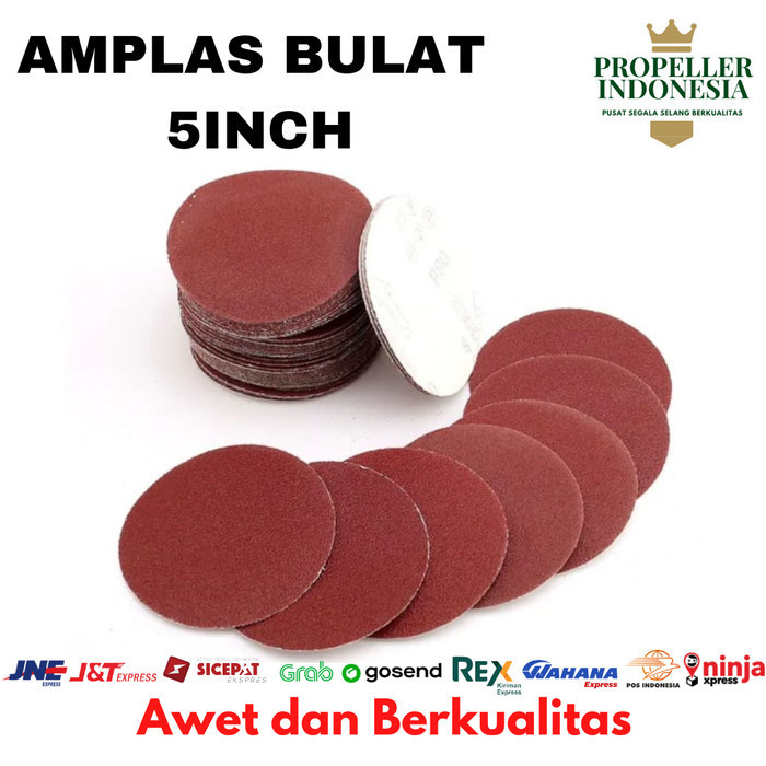 Amplas Tempel Bulat Kecil 5 Inch Amplas Kayu