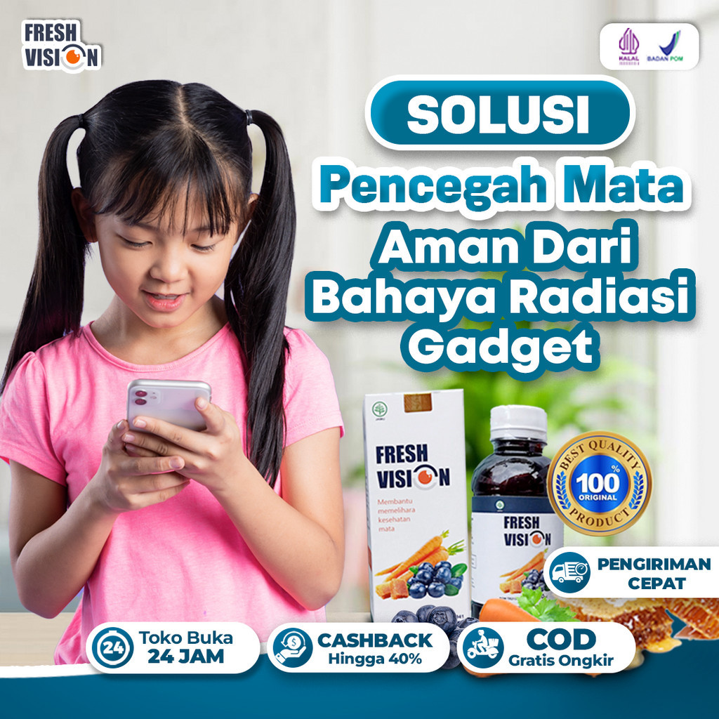 Fresh Vision Vitamin Obat Mata Original Solusi Pencegah Mata Aman Dari Radiasi Gadget Atasi Mata Min