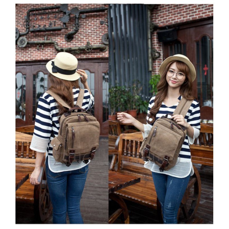 Tas Ransel Mini Multifungsi Tas Ransel Kecil 2024 Tas Kanvas Unik Wanita