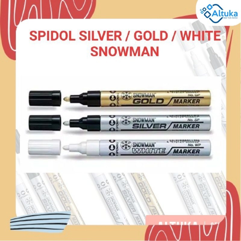 

Spidol Snowman Paint Marker Warna Putih/Gold/Silver harga Termurah 1.0 - 1.5mm