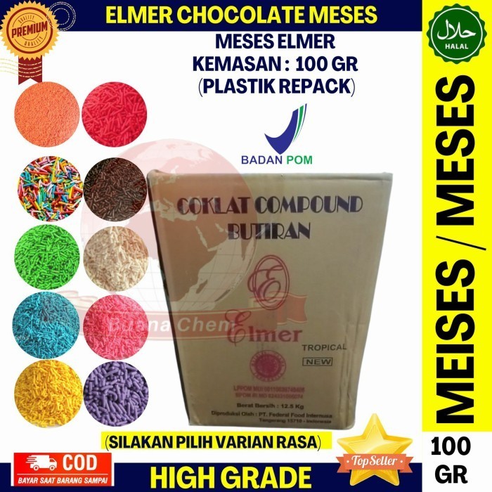

Meses Warna 100 GR ELMER / Meises Elmer / Meises Chocorice - Orange
