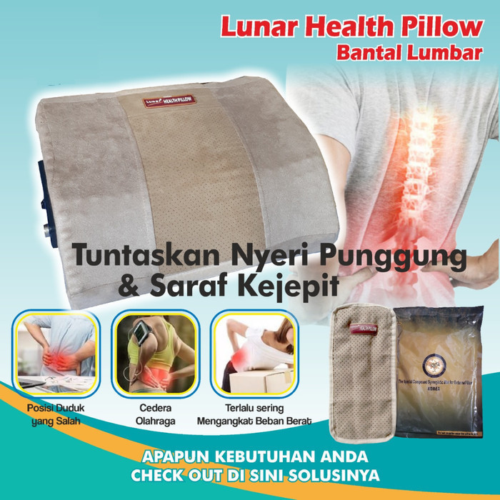 Lunar Lumbar Health Pillow Bantal Terapi Kesehatan Syaraf Pinggang
