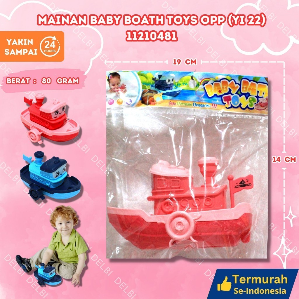 Mainan Kapal-Kapalan Perahu Air Baby Bath Boat Toys YI22 ( YOGOBATA ) MAINAN BABY BOATH TOYS OPP (YI 22)