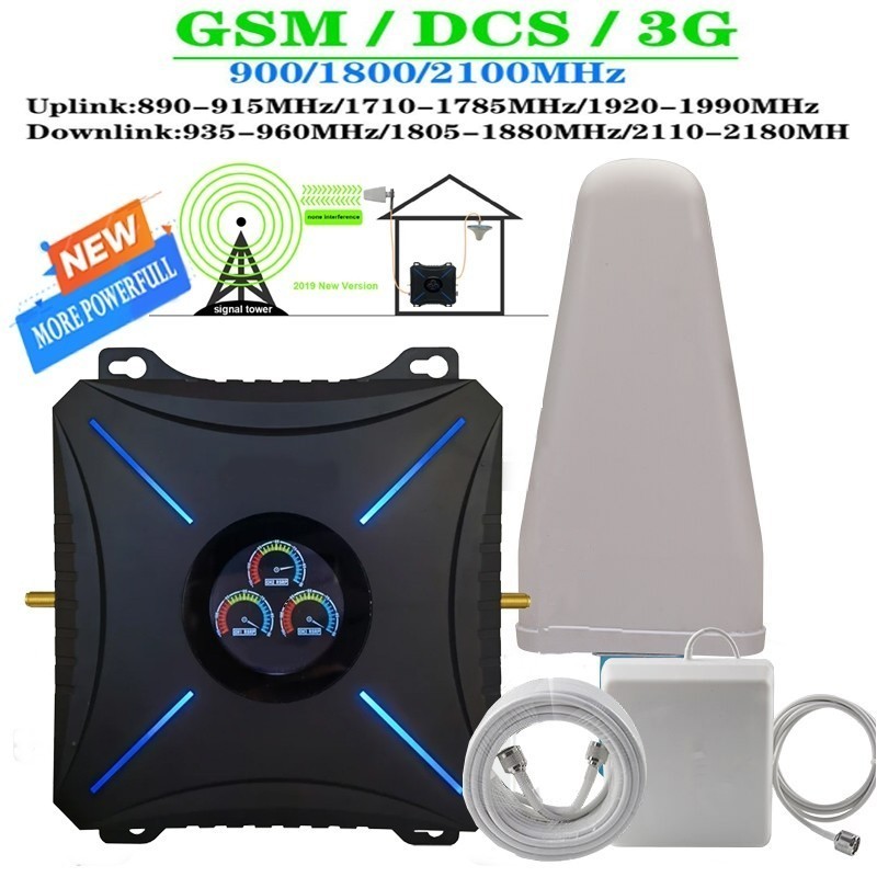 BARU PENGUAT SINYAL HP TRIBAND 900 1800 2100 4G GSM SIGNAL BOOSTER MESIN EDC JARINGAN PEDALAMAN / PE