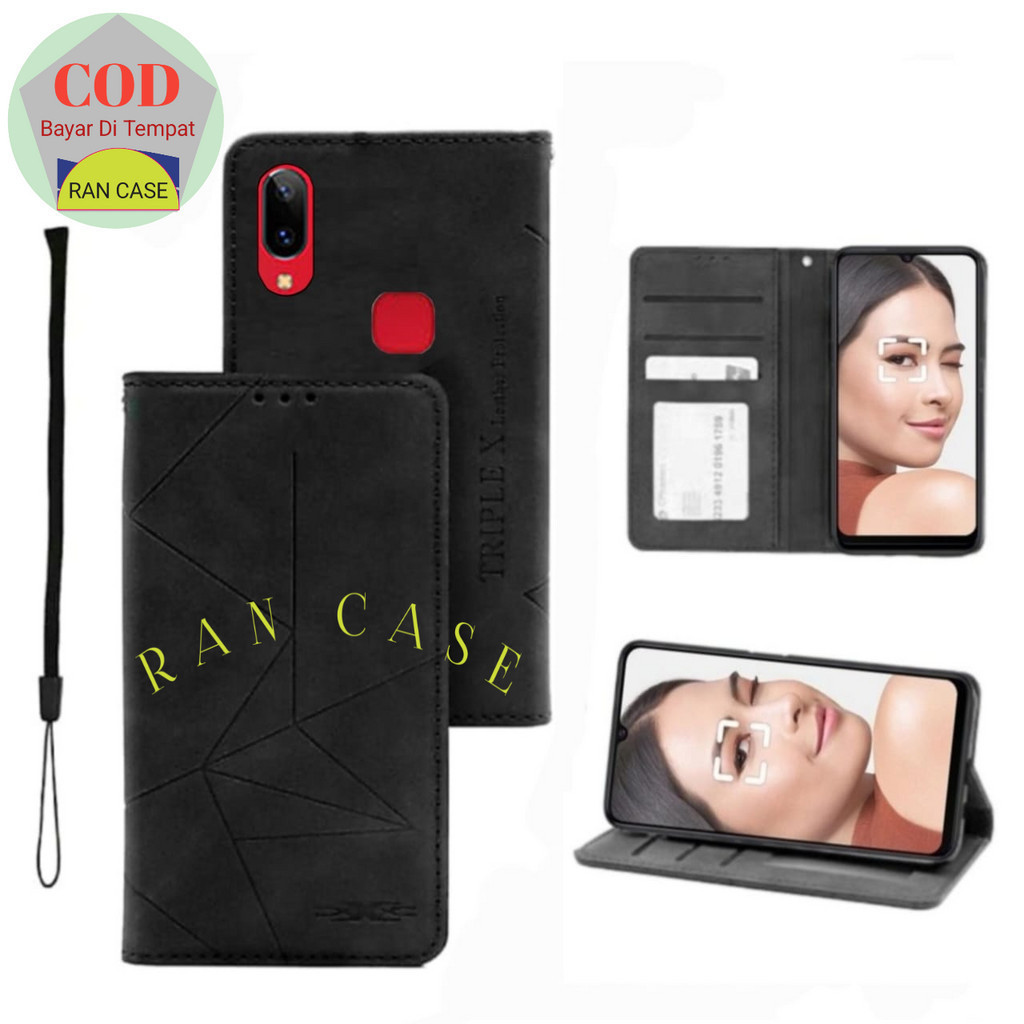 VIVO Y91 Y93 Y95 MODEL 1817-1816-1903-1814-1811-1815-1807 CASE SARUNG HP DOMPET KULIT FLIP COVER MAG
