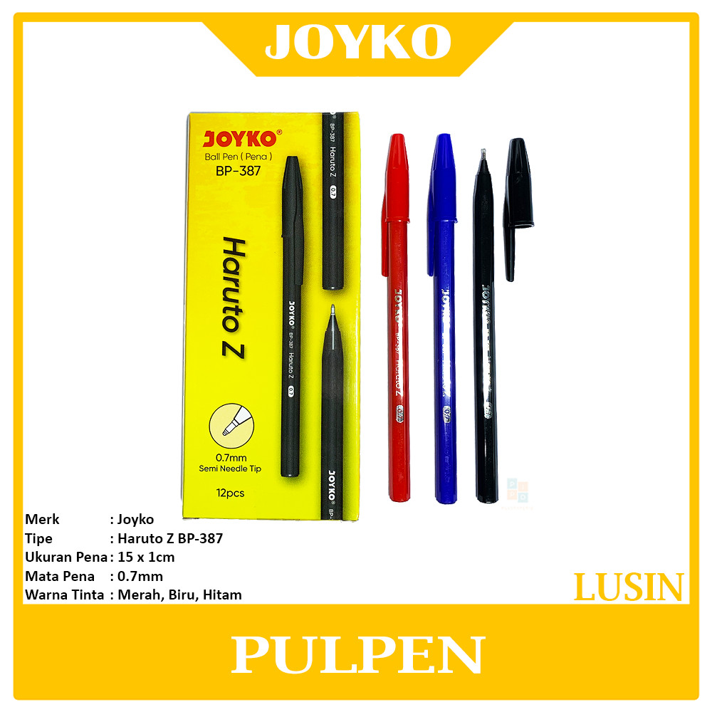 

Joyko - Ball Pen Pena BP-387 0.7mm Haruto Z - Lusin