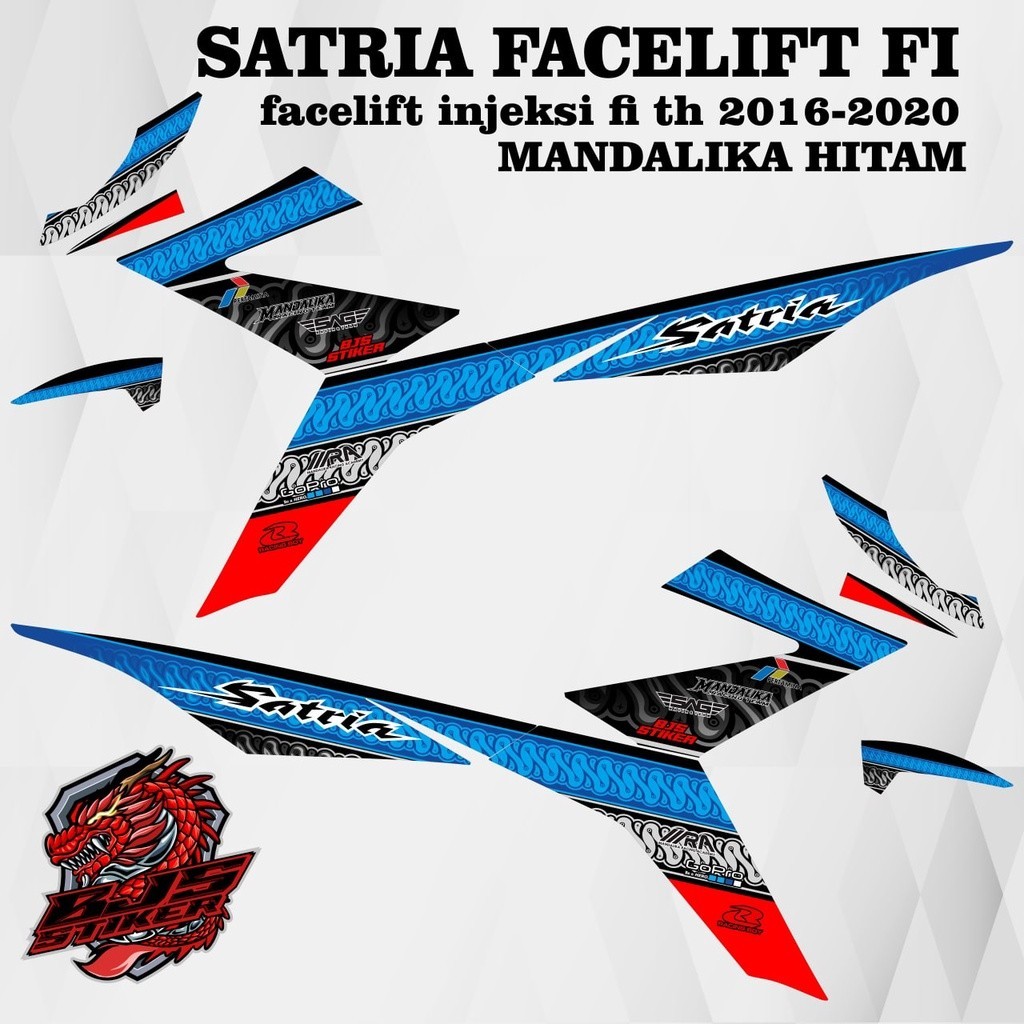 Striping satria fu injeksi- striping sticker stiker polet lis satria injeksi satria fi satria 2016 -