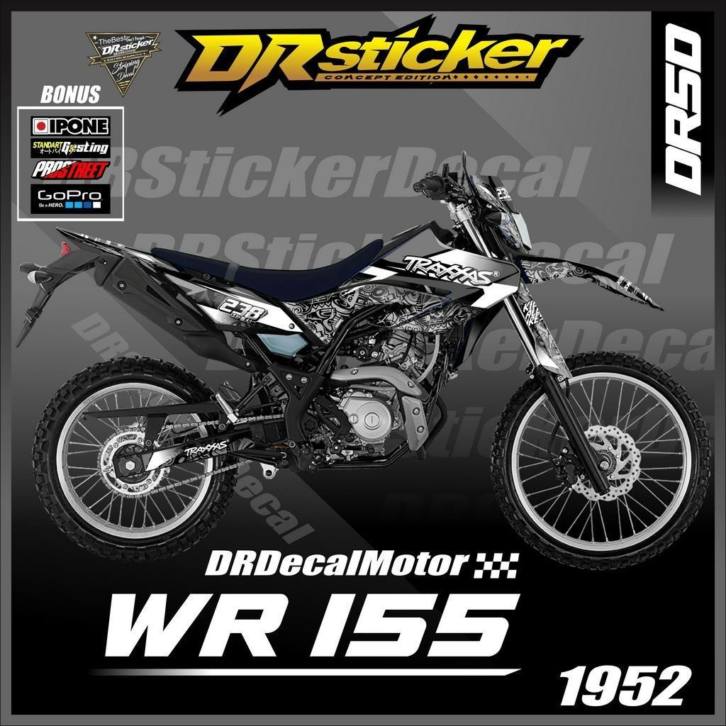 Stiker decal motor Wr 155r sticker  kombinasi hologram variasi logo rac decal wr 155r