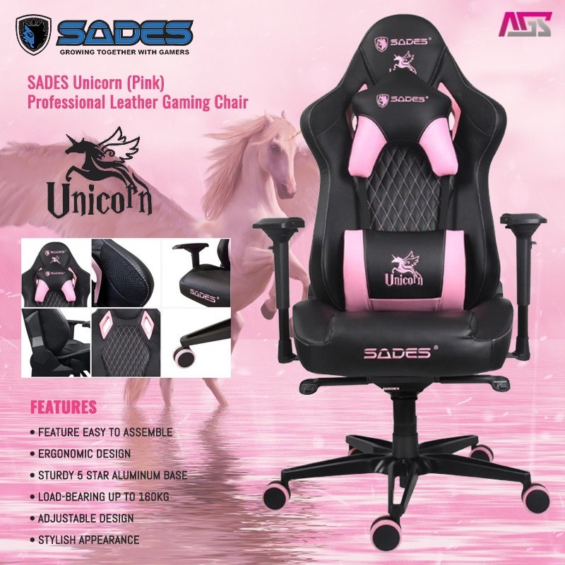 SADES Unicorn Gaming Chair - KURSI GAMING