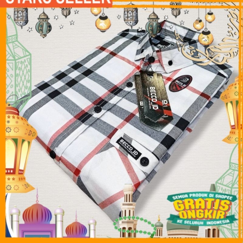 Kemeja Kasual Pria Motif Kotak-Kotak Lengan Pendek Kemeja Printing Motif Kotak-Kotak Kemeja Kotak Pr