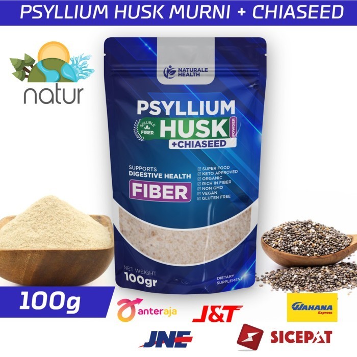 

NEW | Psyllium Husk mix Chia Seed | Premium Organic Food | 2 kemasan - 100 gram