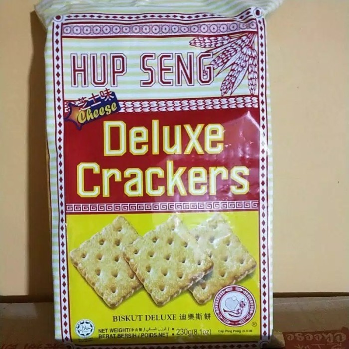 

Hup Seng / Cream Sugar Crackers / Biskuit Deluxe Vege / Hup Seng Keju - Gula Sugar