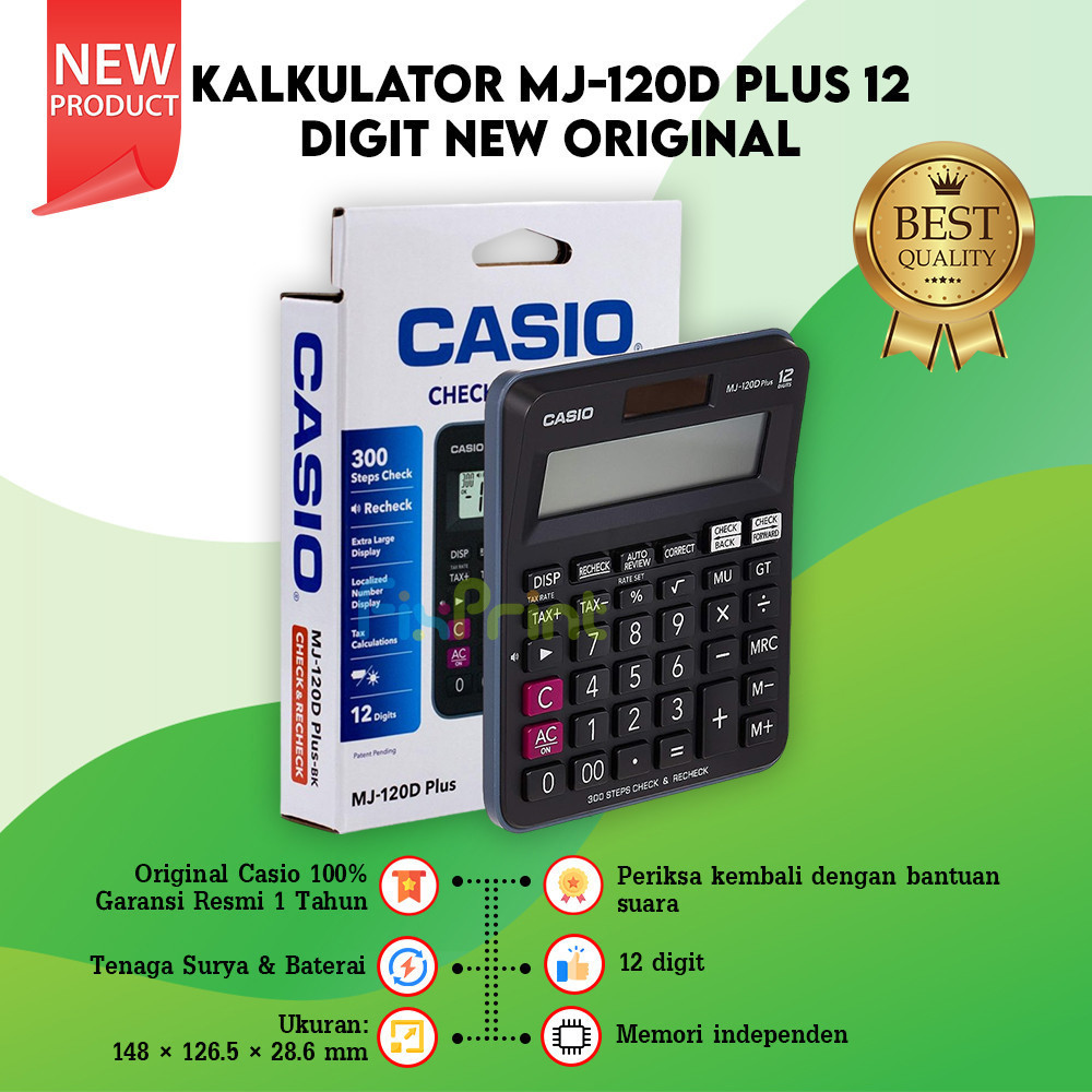 

Calculator Casio 16 / 10 /14 / 12 Digit New Kalkulator Dasar Garansi