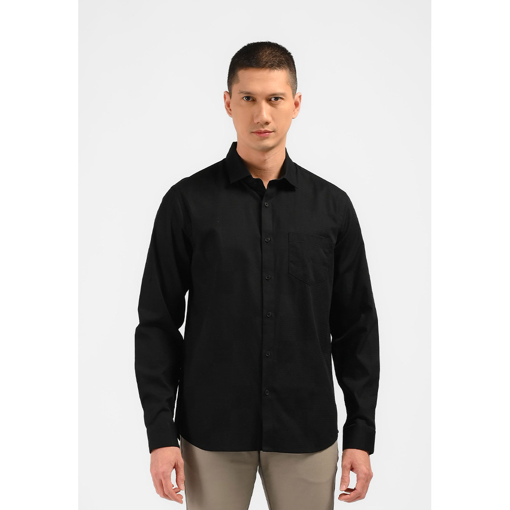 MOC Kemeja Lengan Panjang Pria CEDERIC-BLACK