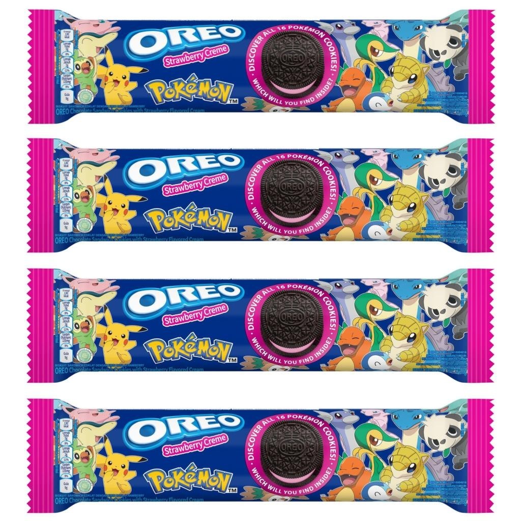 

OREO STRAWBERRY CREAM, 119.6G x 4 - Pokemon Edition
