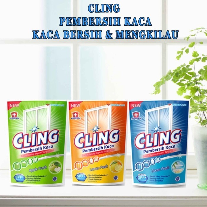 CLING PEMBERSIH KACA 425 ML | Cling Pembersih Kaca Refill 425 ml | pembersih kaca