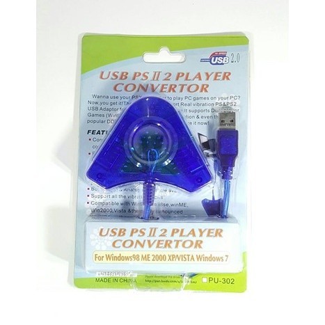 Konverter PS ke PC Converter USB To PS 2 Game Konverter Joystick Gamepad Stik Ps2