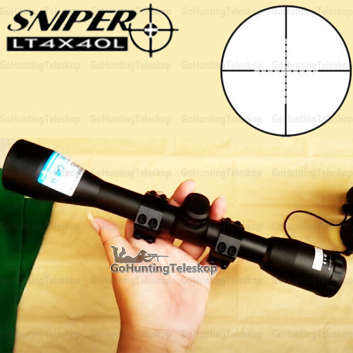 Teleskop senapan angin SNIPER 4X40 LT, Teropong senapan angin Sniper