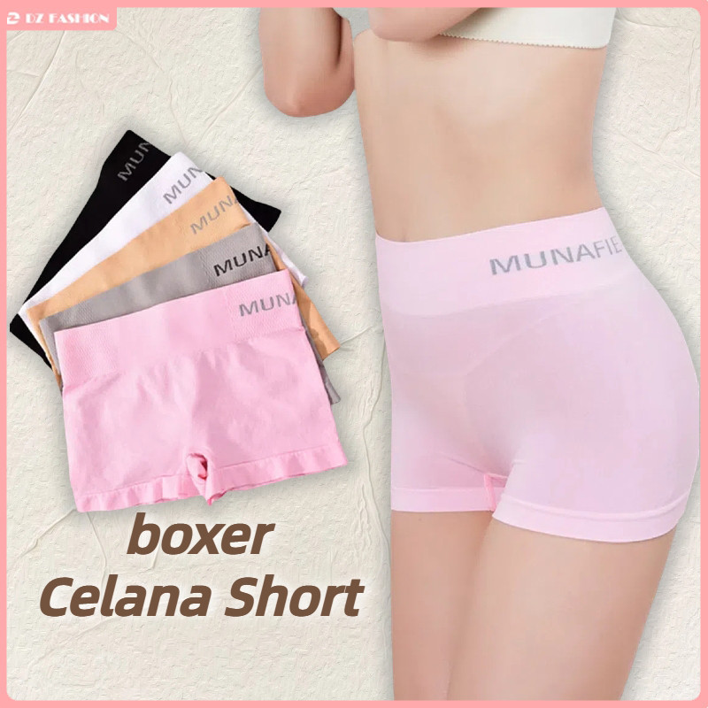 Celana Pendek Short Boxer Wanita Munafie Celana Pendek Premium Elastis Nyaman 175
